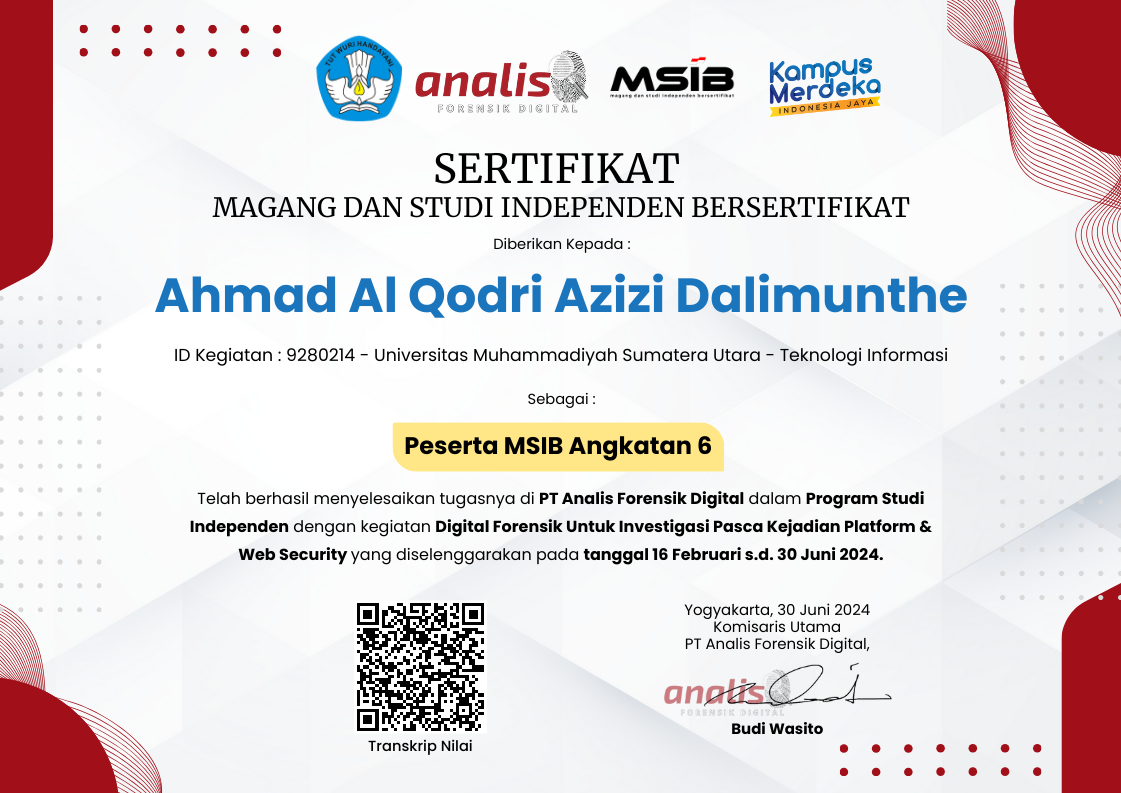 Digital Forensic Certificate